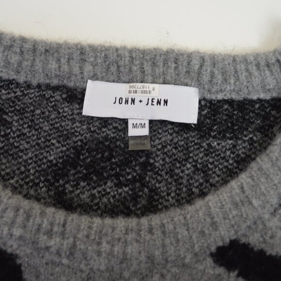 John + Jenn Finn Varsity Leopard Sweater M - Picture 7 of 7